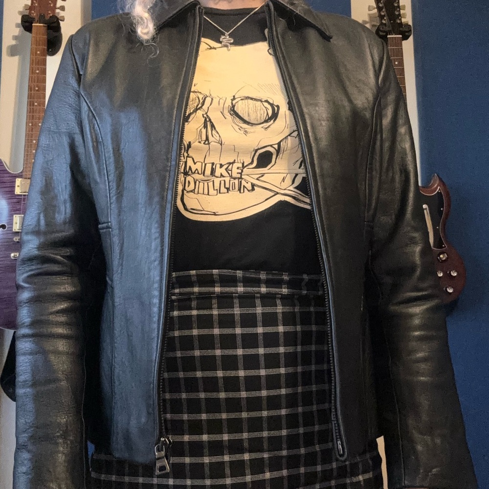 Guess Black Leather Jacket